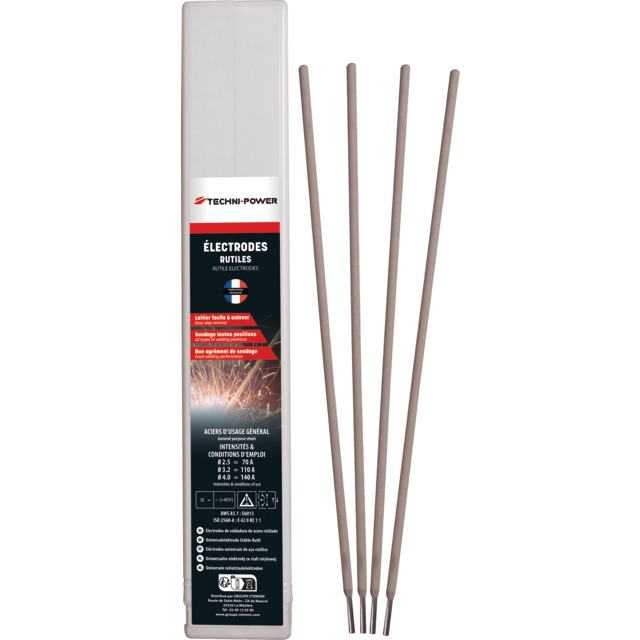 Electrode 40 Rutile Acier Ø 2,5 Etui de 197 Techni-power référence fournisseur 1930462